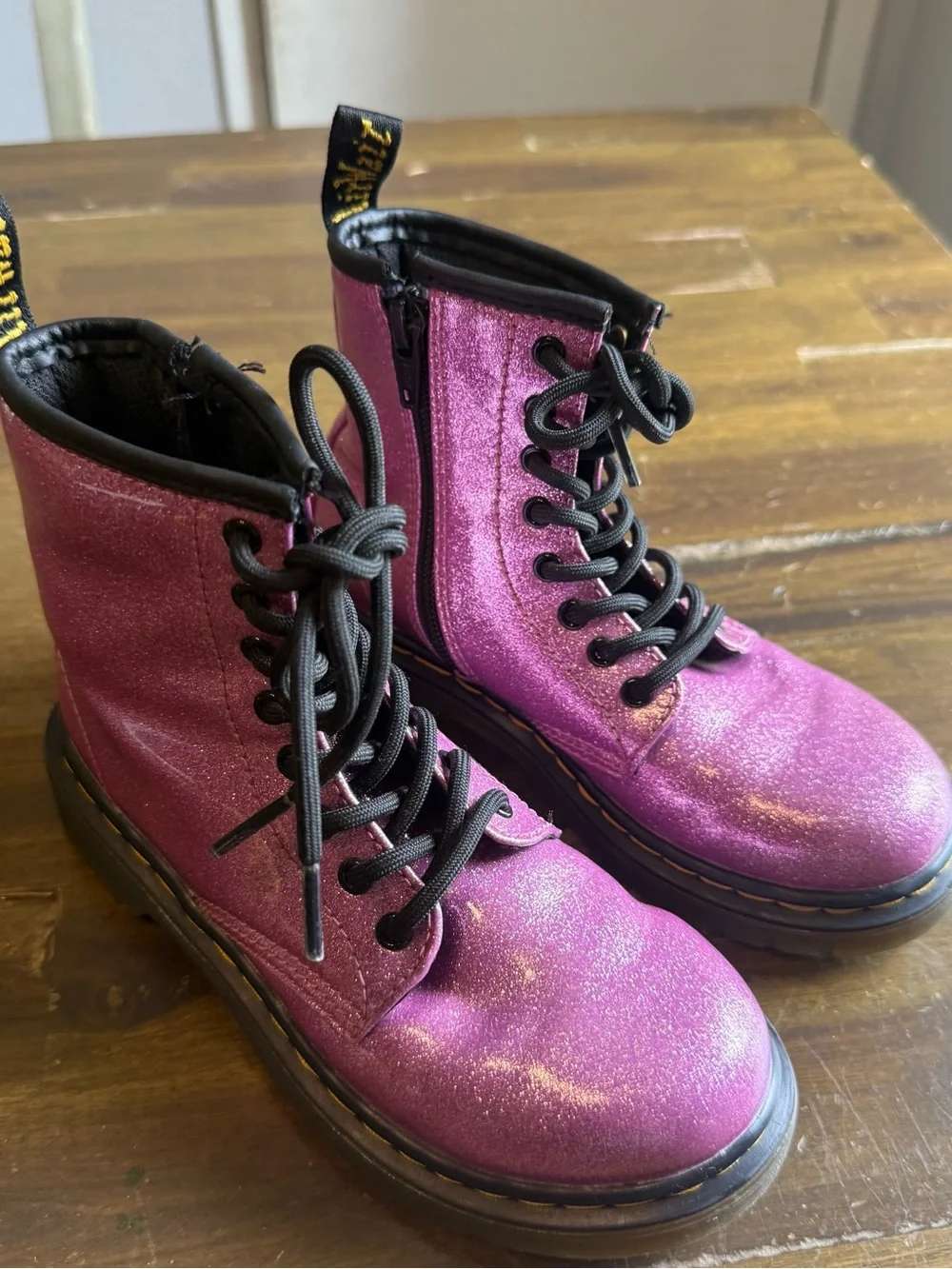 Dr Martens Glitter Lace Up Boots